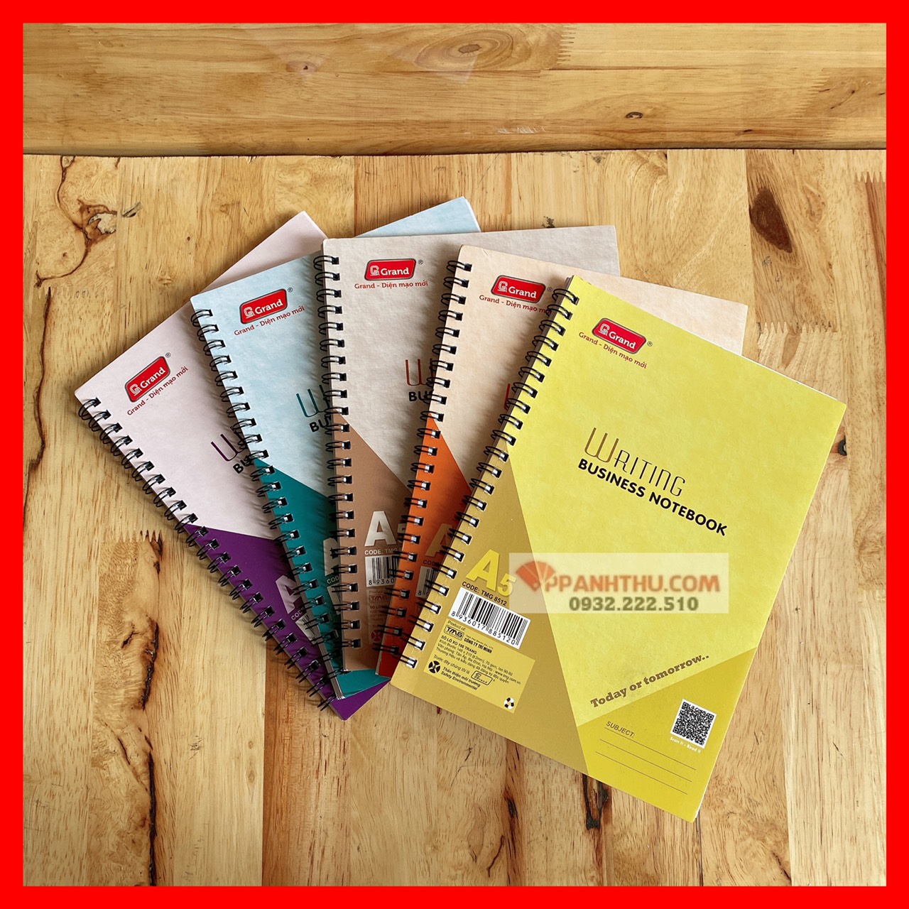 SỔ LÒ XO GRAND 50 TỜ - 100 TRANG A5