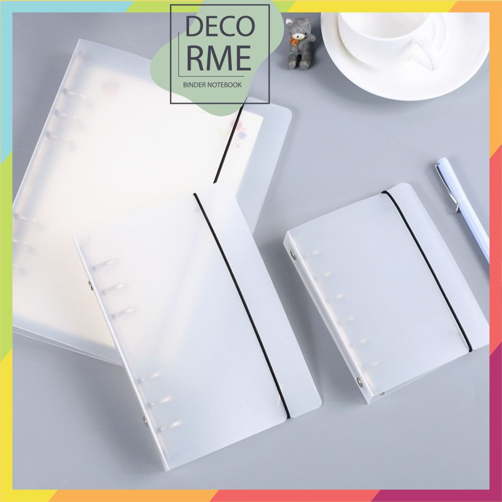 Bìa sổ còng 6 lỗ A6 A7 phụ kiện sổ còng sổ planner bullet journal Decorme