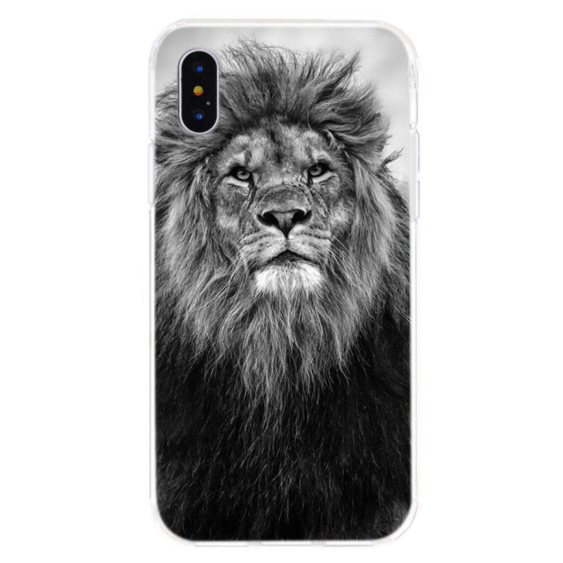 Ốp lưng sư tử mặt ngầu iphone 6-6s-6 plus-6s plus-7-7 plus-8-8 plus-x xs