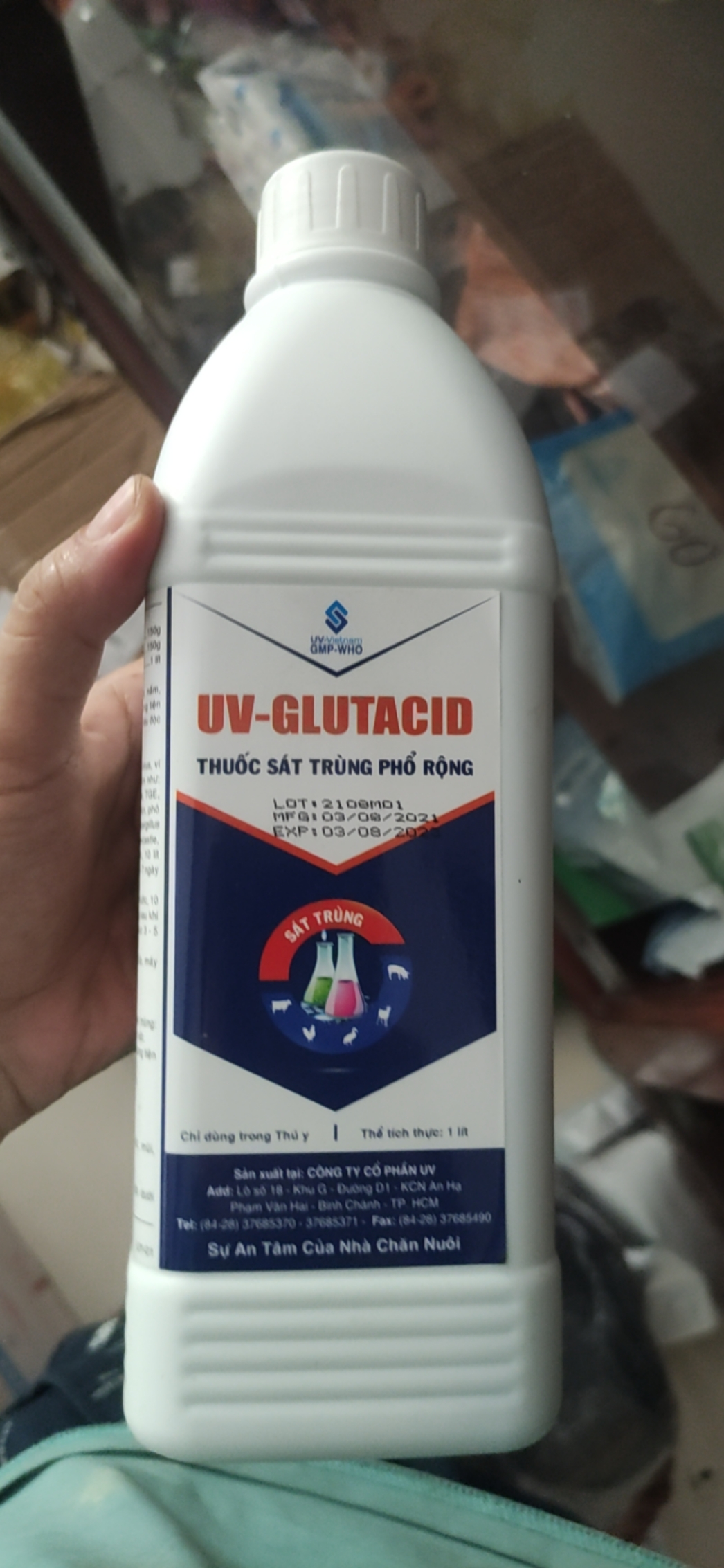 Uv-glutacid sát trùng chuồng trại