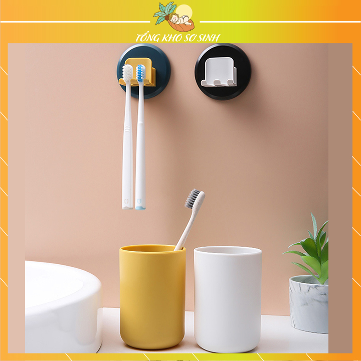 BÁO GIÁ Kệ De Bàn Chải Đánh Răng Dán Tường | Shopee Lazada Sendo Tiki mới nhất 48 Giá để cốc bàn chải đánh răng gắn tường phụ kiện phòng tắm, kệ đựng đồ không khoan miếng dán tường, giá treo bàn chải đánh răng