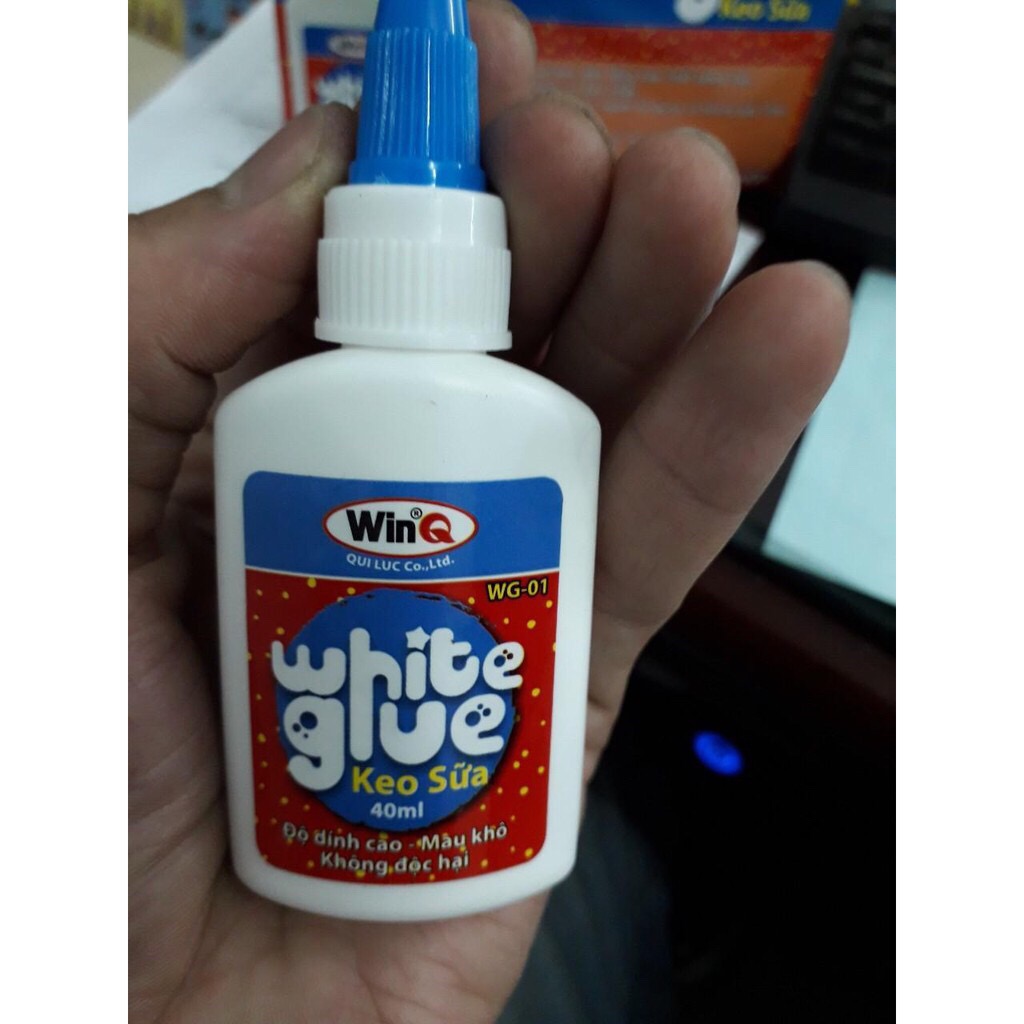 Keo sữa Winq loại 40ml (dán , giấy , vải, gỗ... Thủ công) - 1 Chai