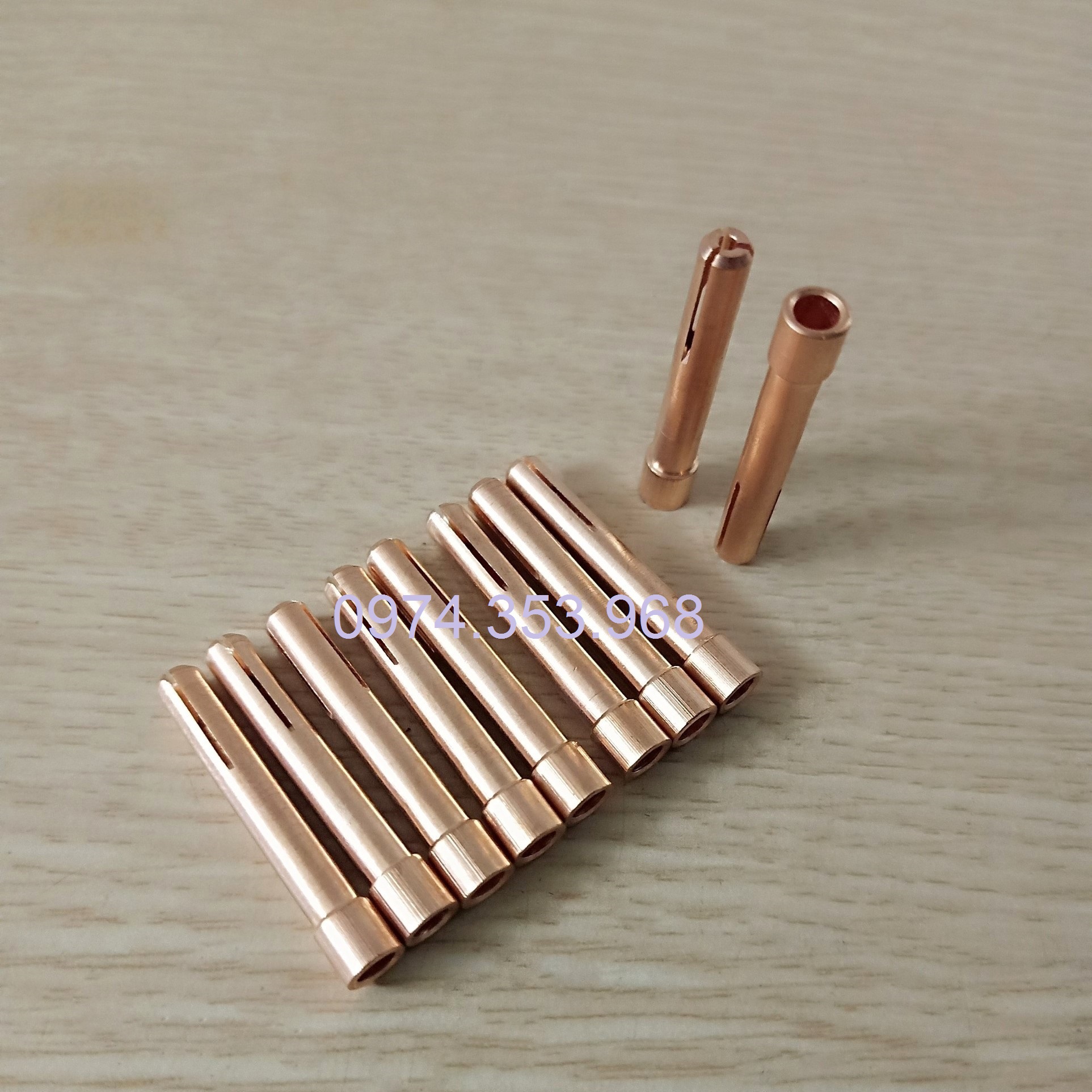 Kẹp kim mỏ hàn tig QQ150 - 10 cái Đầu kẹp kim hàn tig loại ngắn 1.6/2.0/2.4*36mm