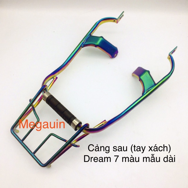 Cảng sau tay xách Nice lắp xe Dream (dáng dài - ngắn 7 màu / inox trắng) - MT 2022