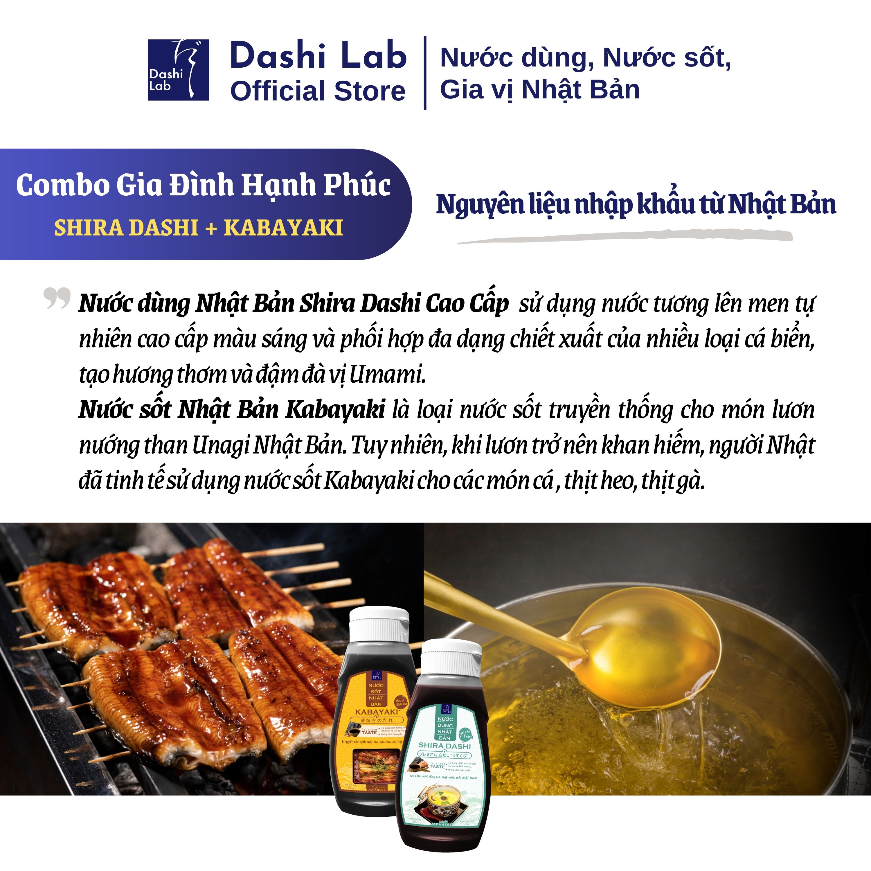 [HCM]Combo Gia đình hạnh phúc 2 chai (1 chai Shira Dashi 320g 1 chai Kabayaki 340g)