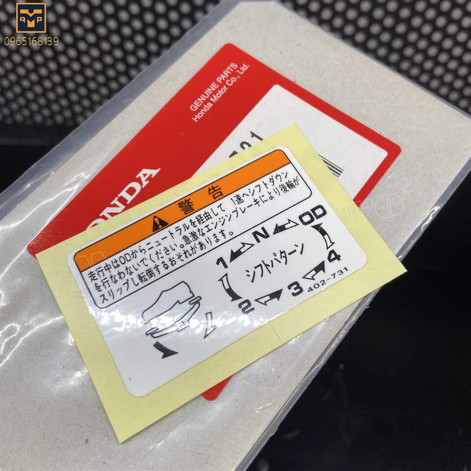 [HCM]Tem thông số bình xăng CD125 (tem cấp số)