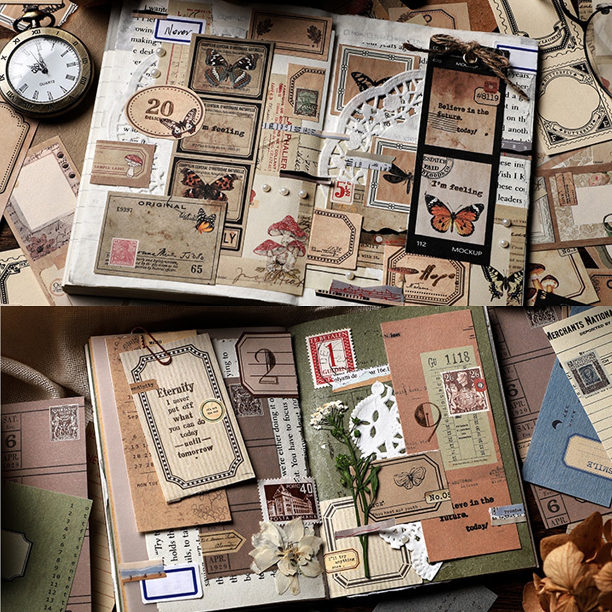 Bộ 40 tấm giấy note collage nhiều hình ảnh