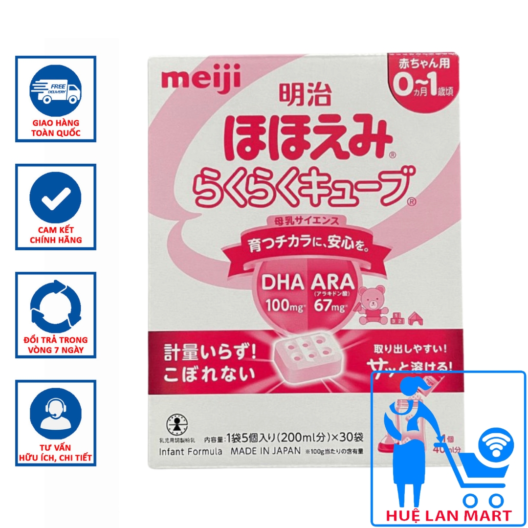 Sữa bột meiji thanh nội địa 0-1 hộp30 thanh
