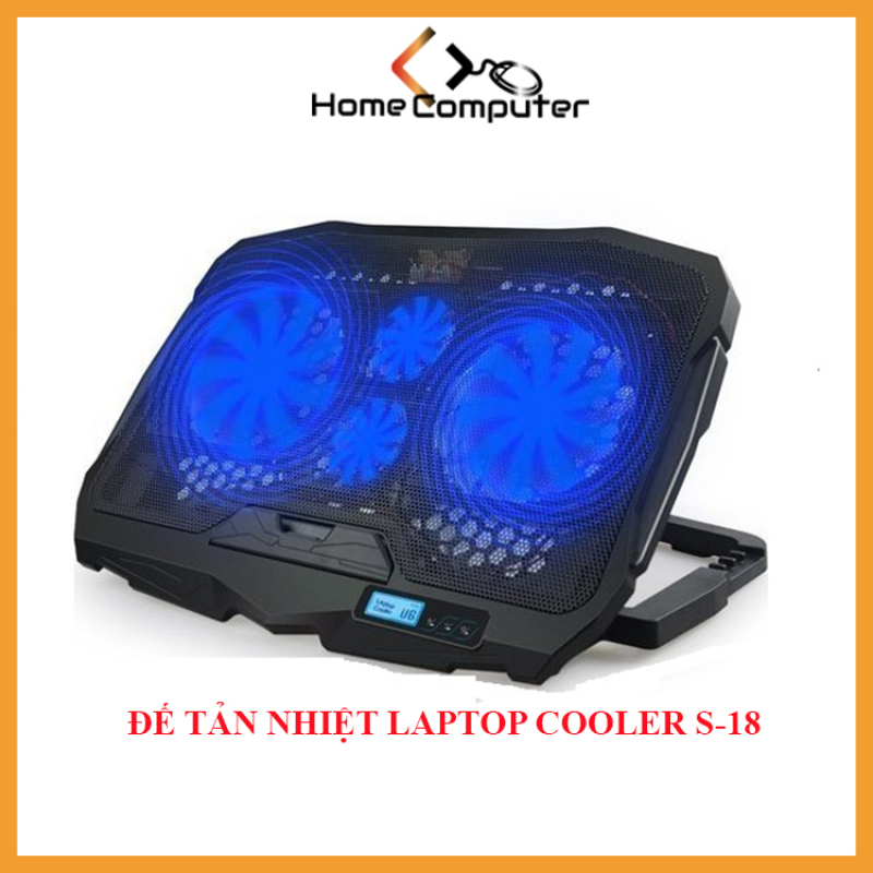 Bảng giá Đế tản nhiệt laptop, Đế tản nhiệt S18 COOLER 4 quạt mạnh mẽ, ổn định, chống ồn, dòng cao cấp cho game thủ Phong Vũ