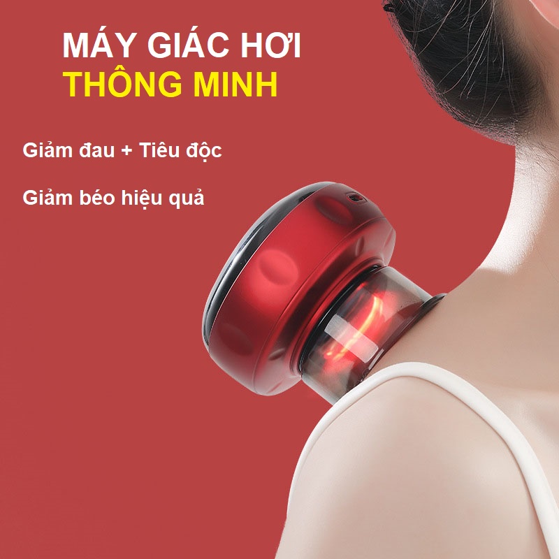 Máy massage cầm tay giác hơi cạo gió không dùng lửa - bo ong giac hoi hut chan khong - máy cạo gió điện tử - bộ giac hơi - dụng cụ cạo gió DS - A21 cắm điện