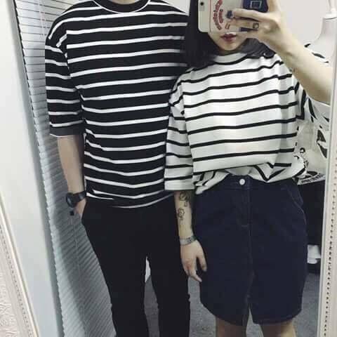 [HCM]YES FASHION Áo thun nữ kẻ ngang form rộng tay lỡ
