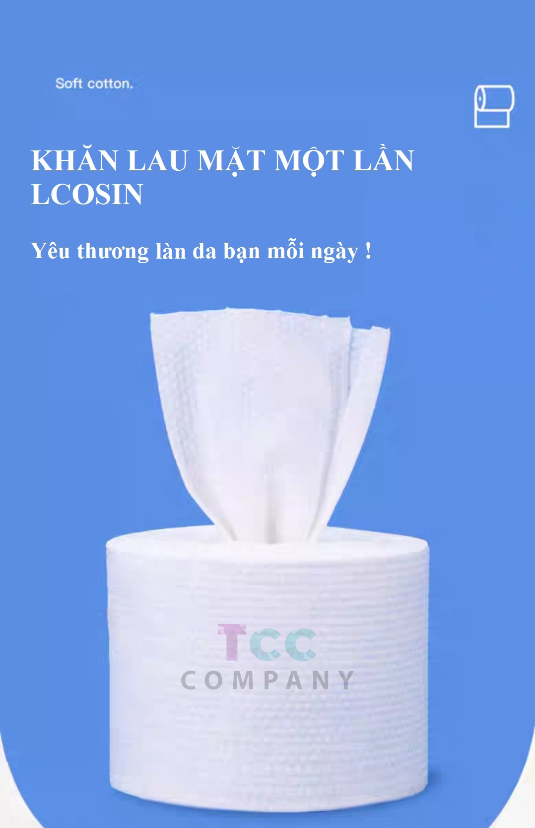 4 Cuộn Khăn Lau Mặt Tiệt Trùng - 2 Túi Bông Tẩy Trang Monkids