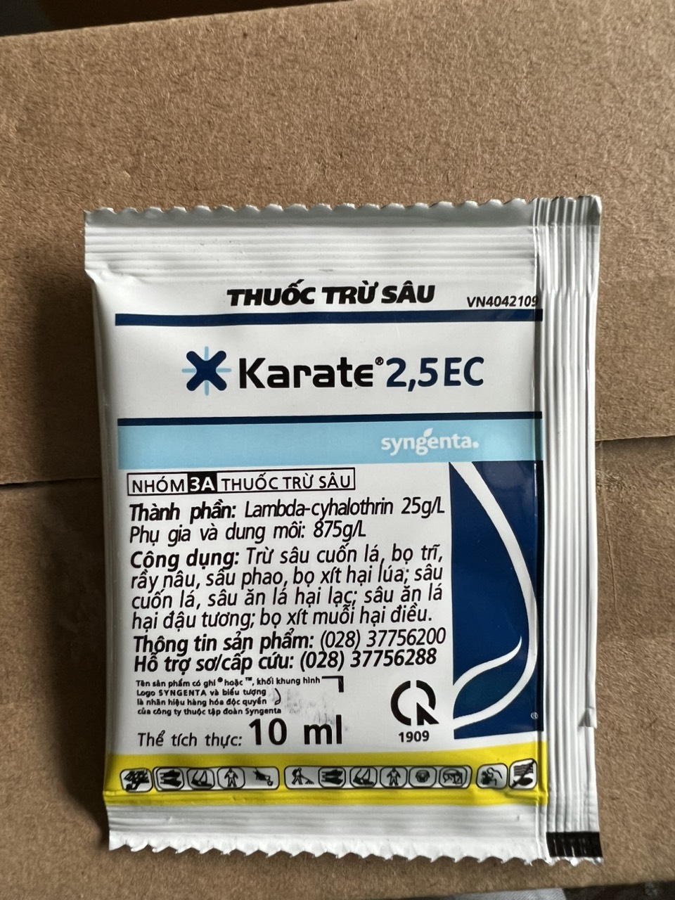 Thuốc trừ bọ trĩ, rầy nâu, sâu Karate 2,5EC (gói 10ml)