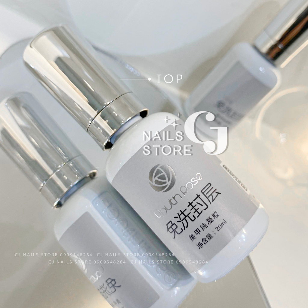 {CJ Nails Store} Cứng móng hoa hồng chai lơn (20ml)