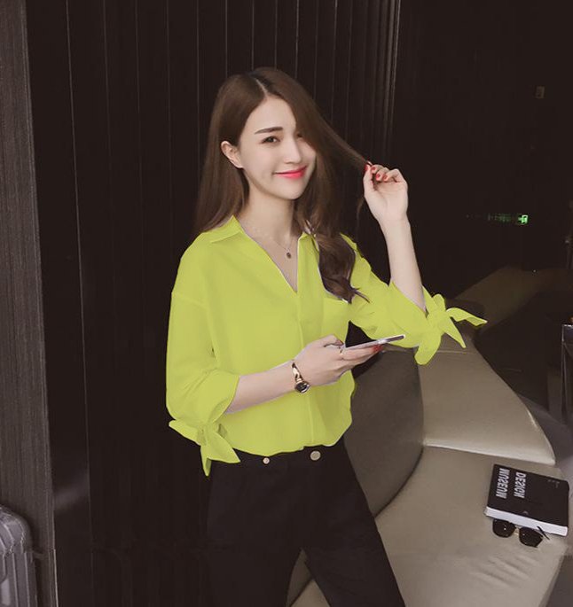 [HCM]ÁO KIỂU CỘT NƠ TAY LỠ