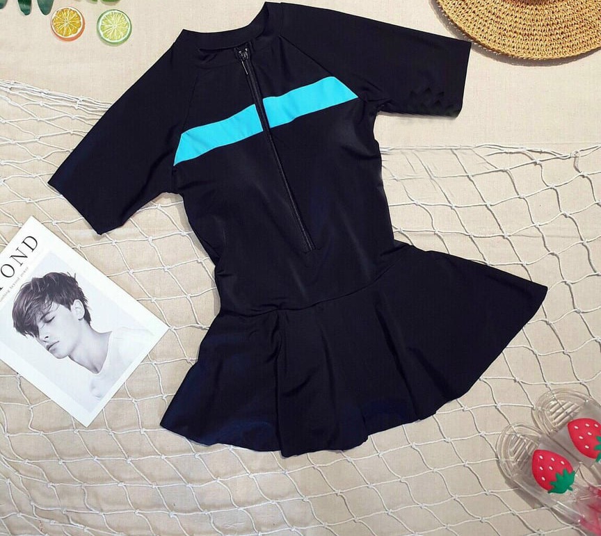 bikini 1 mảnh kín đáo, Bikini liền thân cộc tay