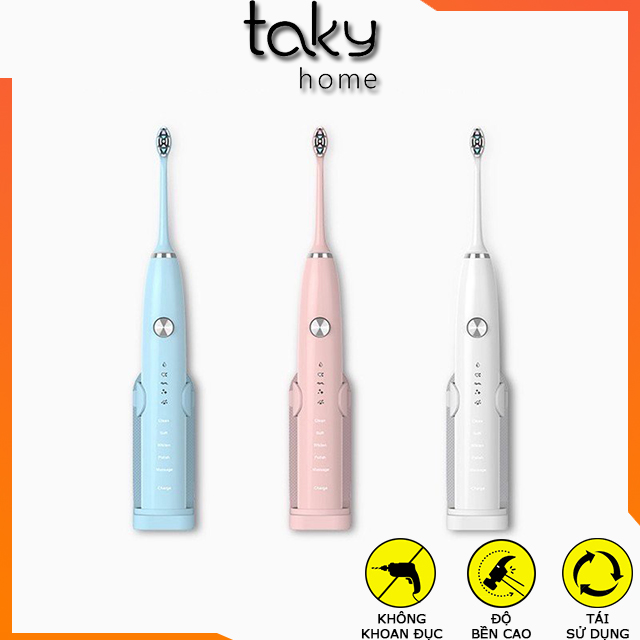 BÁO GIÁ Kệ De Bàn Chải Đánh Răng Dán Tường | Shopee Lazada Sendo Tiki mới nhất 44 Kệ Dán Tường Để Bàn Chải Đánh Răng Điện Cao Cấp, Giá đểbànchảiTreo Bàn Chải Điện Khô Ráo, Sạch Sẽ, Sử Dụng Miếng Dán 3M Siêu Chắc Chắn, Không Cần Khoan Đục, Taky Home 4015