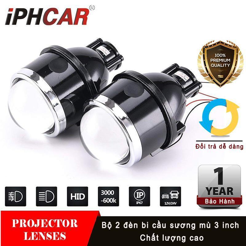Bộ 2 đèn Bi-xenon Gầm 3 inch IPH cao cấp- có pha/cốt (7.8cm) (BH 1 năm)
