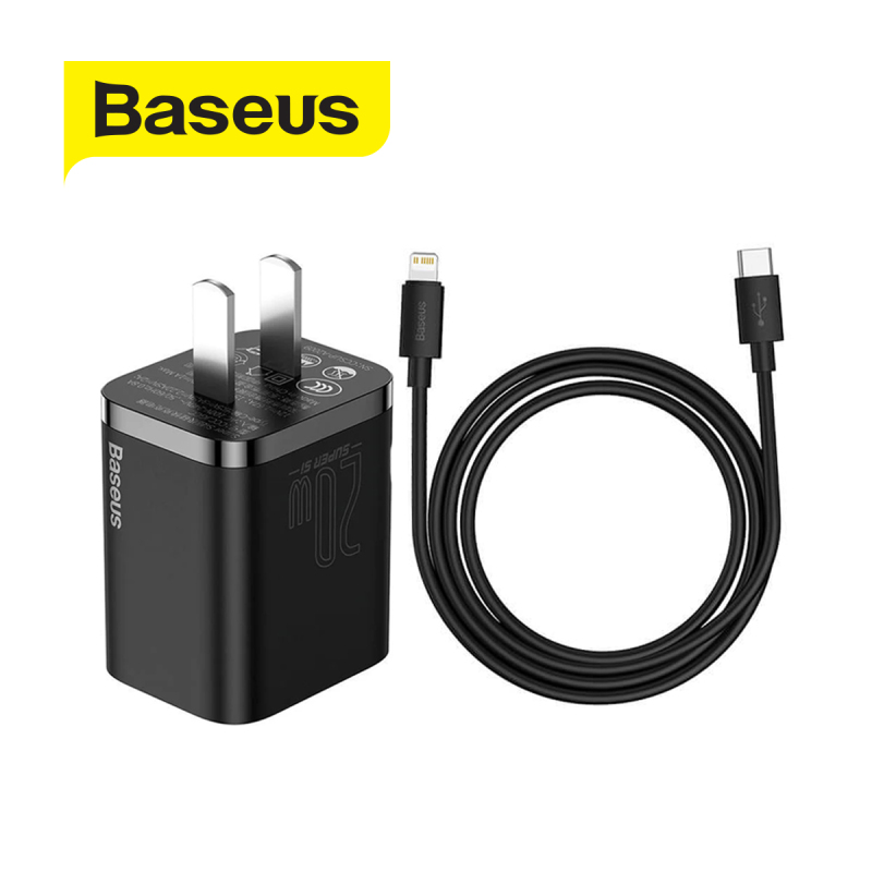 Bộ sạc nhanh Baseus Super Si sạc nhanh 3A/PD 20W nhỏ gọn tiện lợi, dành cho iPhone/iPad...( kèm cáp Type-C to Lightning )