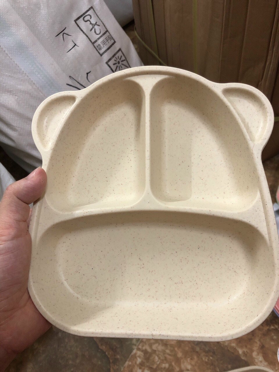 Bát lúa mạch hình gấu cho bé