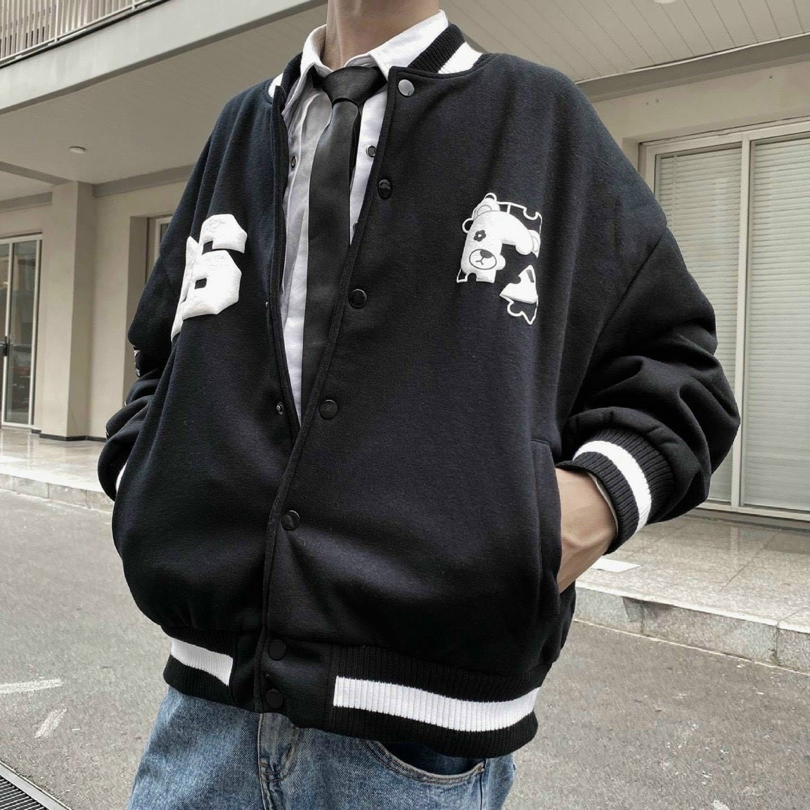 Áo cardigan số 26 dáng thể thao tp063
