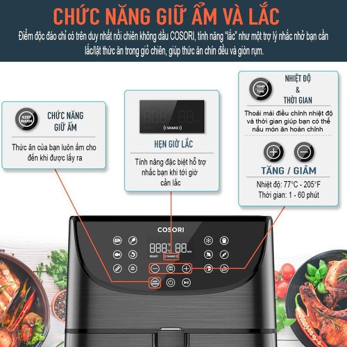 [HCM]Nồi Chiên Không Dầu 5.5L COSORI