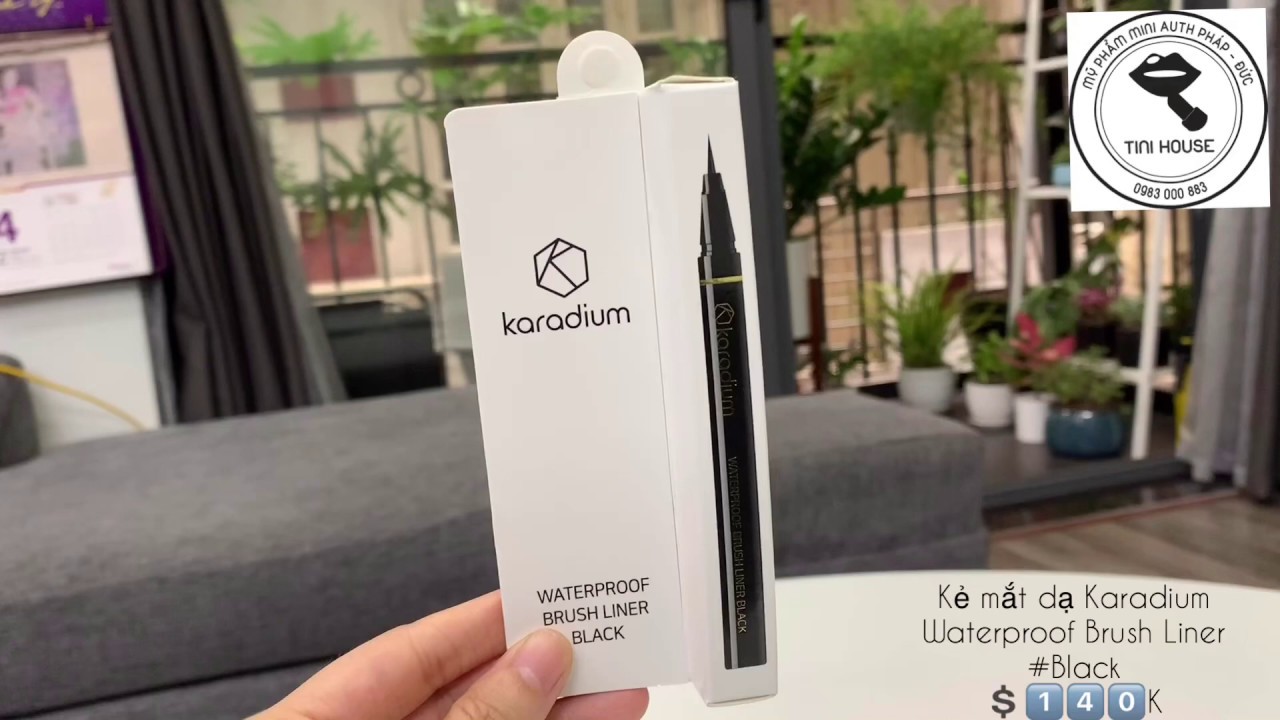 [HCM]BÚT DẠ KẺ MẮT NƯỚC KARADIUM WATERPROOF BRUSH LINER BLACK