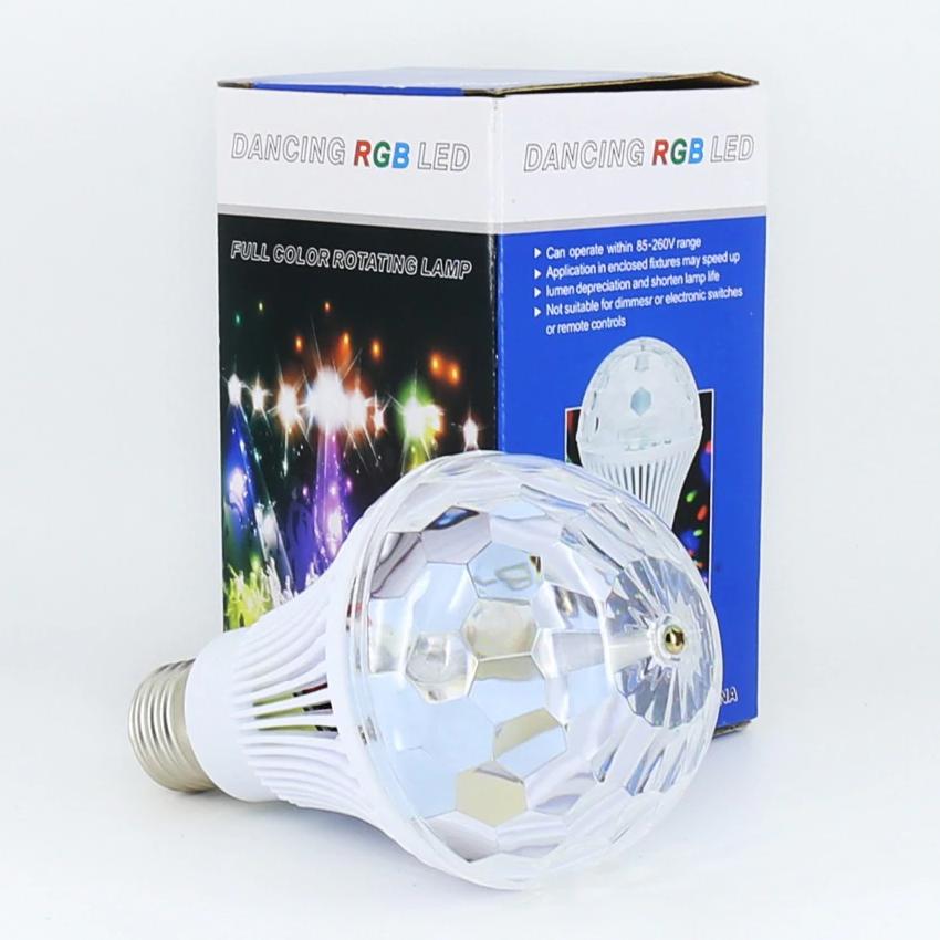 [HCM]Đèn led tự xoay 360 Led 7 màu  đèn led tự xoay đuôi đèn E27  bóng đèn led 7 màu  bóng led  bóng đèn tự xoay