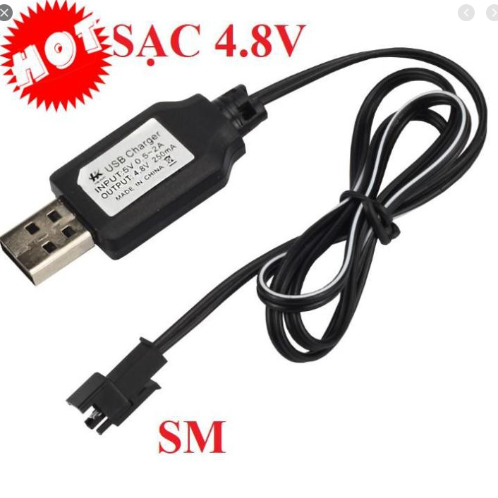 Pin và sạc usb Xe Điều Khiển Từ Xa 4.8v 2400mah Loại Tốt