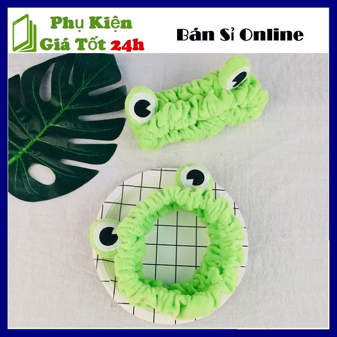 [HCM]⚡ PKGT 24H - Băng đô rửa mặt hình ếch xanh dễ thương co dãn cực tốt ⚡