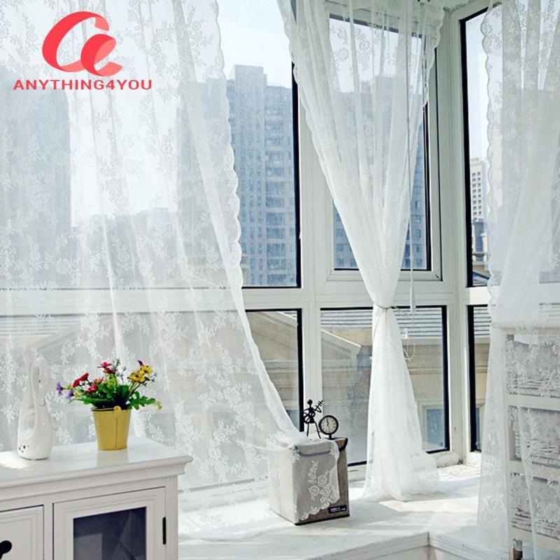 Cửa Sổ Cửa Sheer Rèm Drape Bảng Điều Khiển Lá Voile Tulle Khăn Quàng Cổ