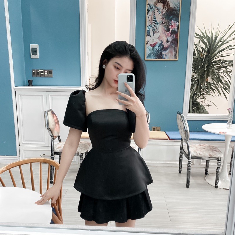 [Mã LAZFASHION42 - giảm 15% đơn từ 349k] Áo Chít Eo Tay Phồng- HONEY TOP