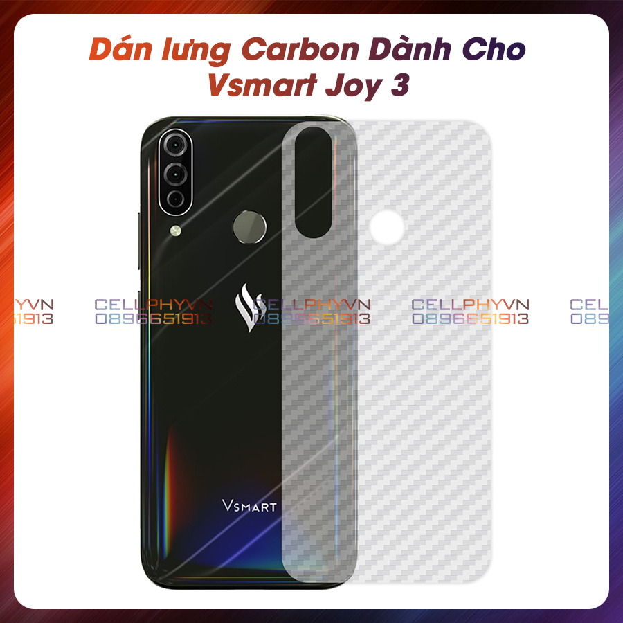 Miếng Dán Lưng Cacbon Dành Cho Vsmart Joy 3