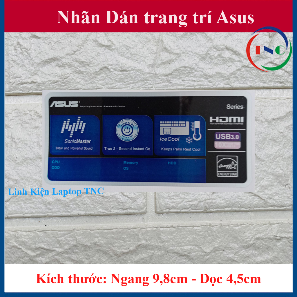 Thay Nhãn Dán Asus Trang Trí Laptop Asus - mặt C Laptop