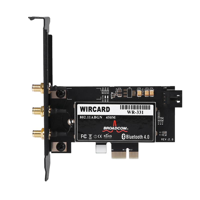 Bảng giá WIRCARD CM94331Csax 802.11N WiFi+Bluetooth 4.0 PC Desktop WLAN Card Pci-E 1X-16X Adapter for Broadcom Mac OS & 6DB Dual Band Antenna Phong Vũ