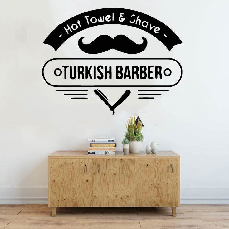 Decal Trang trí Barber, Salon cắt tóc P1