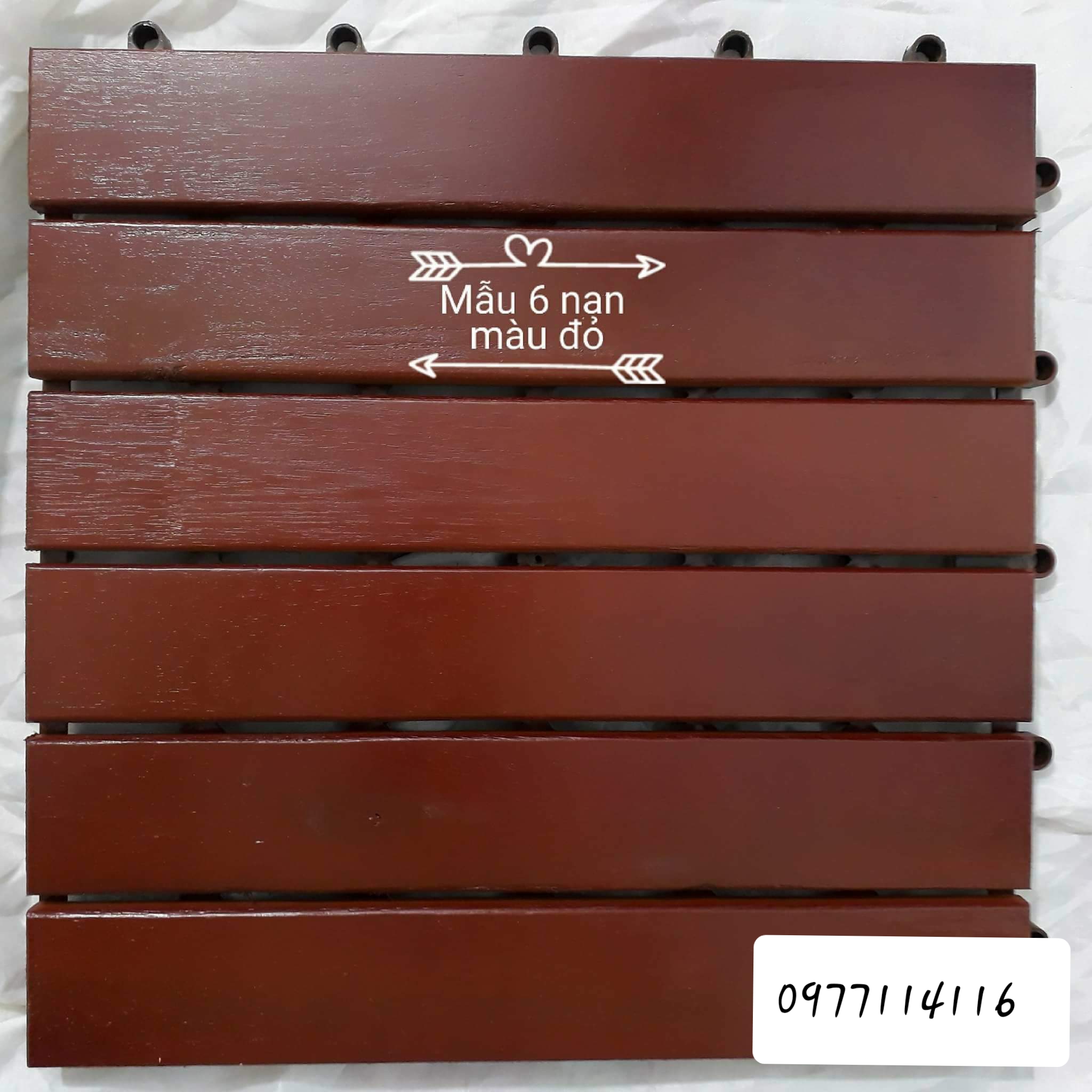 [HCM]Ván sàn gỗ - Mẫu 6 nan ( xử lý chống thấm + lên màu + sơn PU 3 lớp )