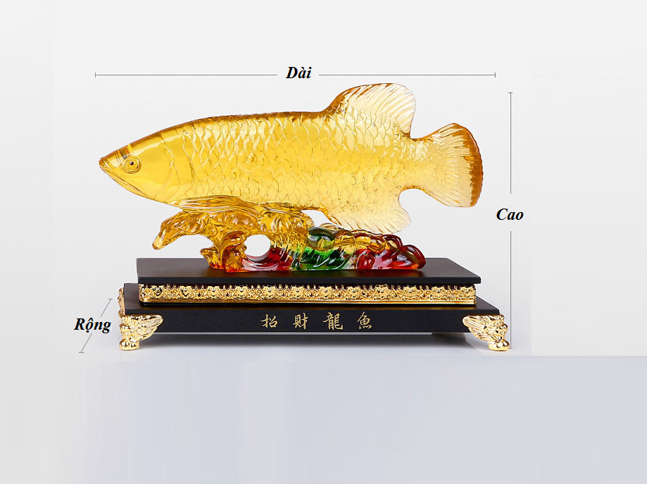 Tượng Cá Rồng Vàng Phong Thủy