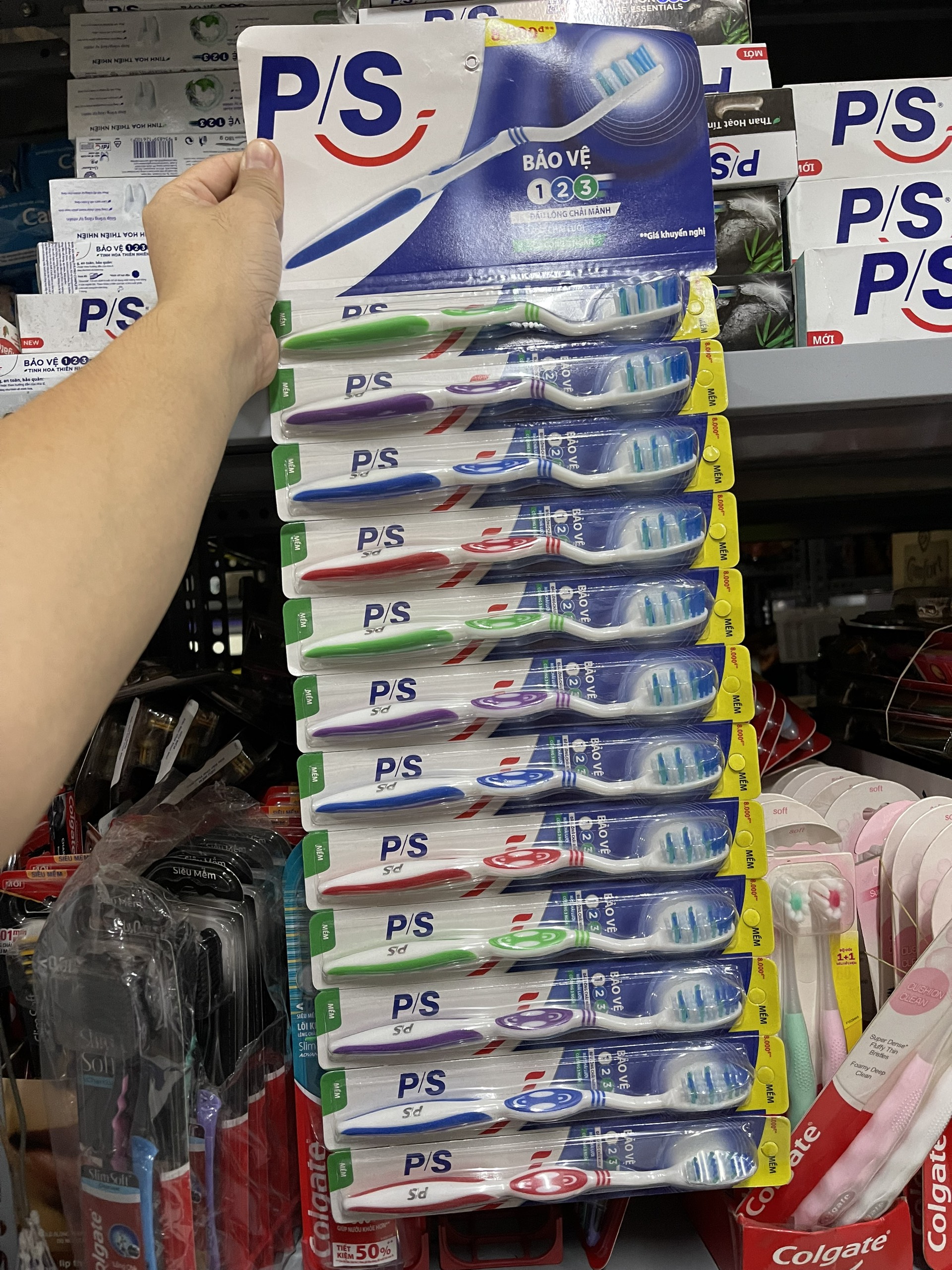 Combo 6 Bàn Chải Đánh Răng P/S Bảo Vệ 123 (Xanh)