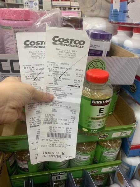 [HCM]Vitamin E 400IU Kirkland ( Hộp 500 Viên )