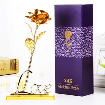 Hot 2021 Hoa Hồng Mạ Vàng 24K