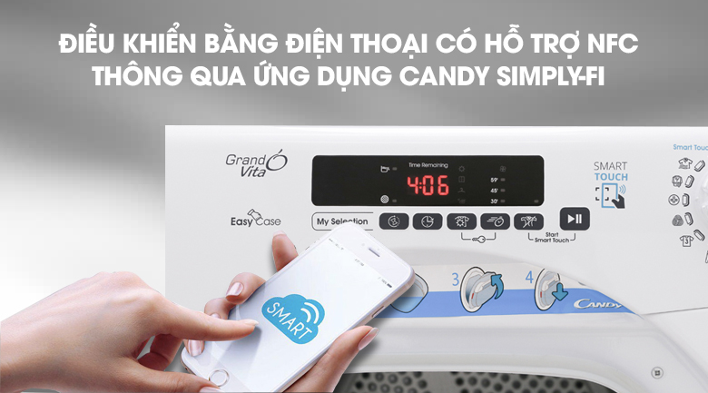 [TRẢ GÓP 0%] Máy sấy ngưng tụ Candy 9 kg GVS C9DE-S (Giá áp dụng giao tại HN, HCM& các tỉnh liên hệ shop)