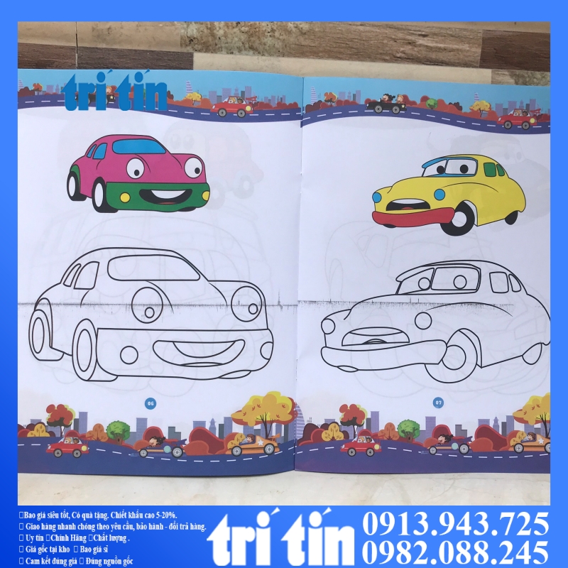 BÉ TẬP TÔ MÀU XE HƠI