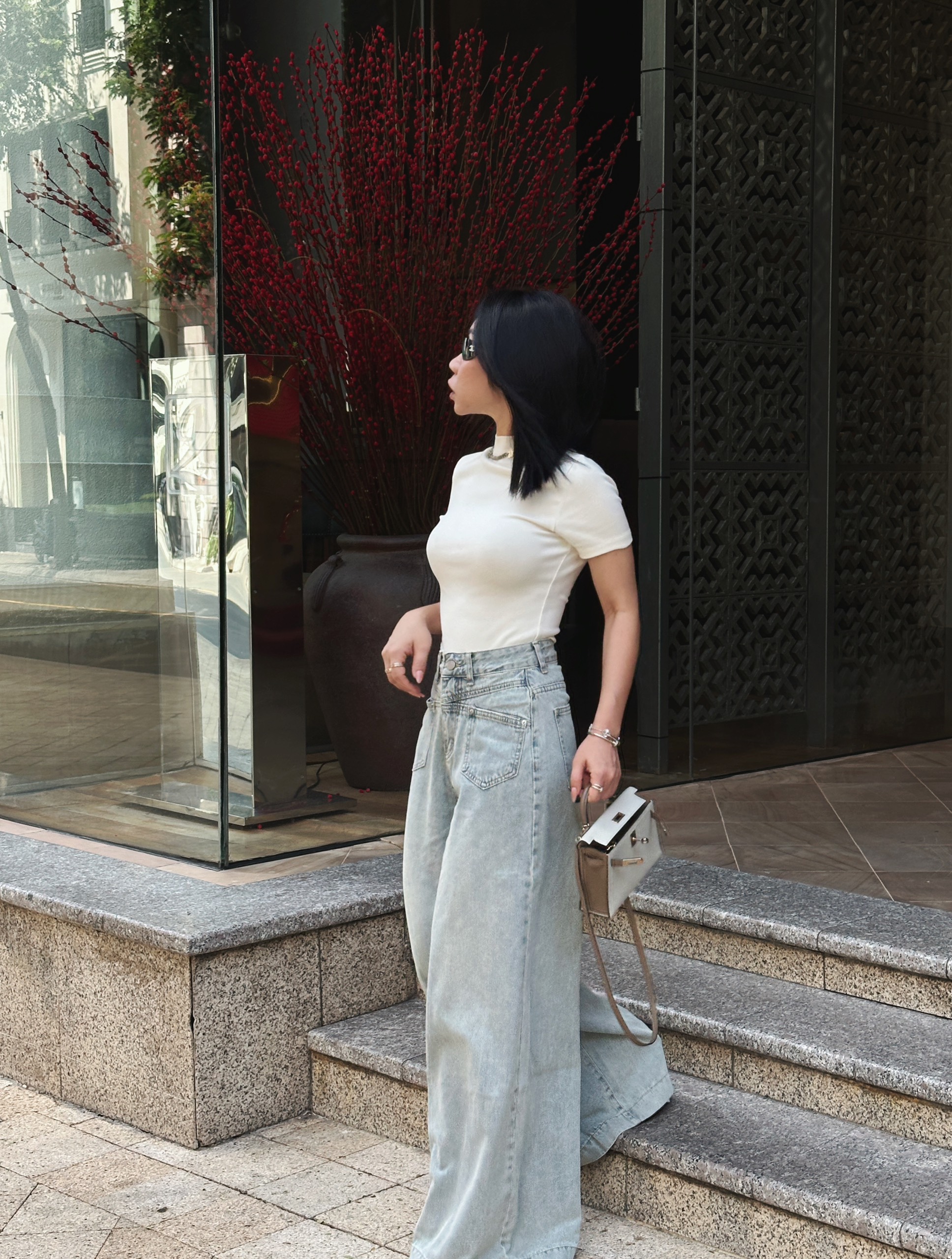 Quần jeans ống rộng túi trước BASIC ZICO JEANS