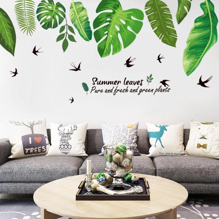 Decal dán tường Green Leaves Art Sticker Tranh Dán Tường XL8362- Decal dán tường cây xanh ,Decal dán tường hoa lá