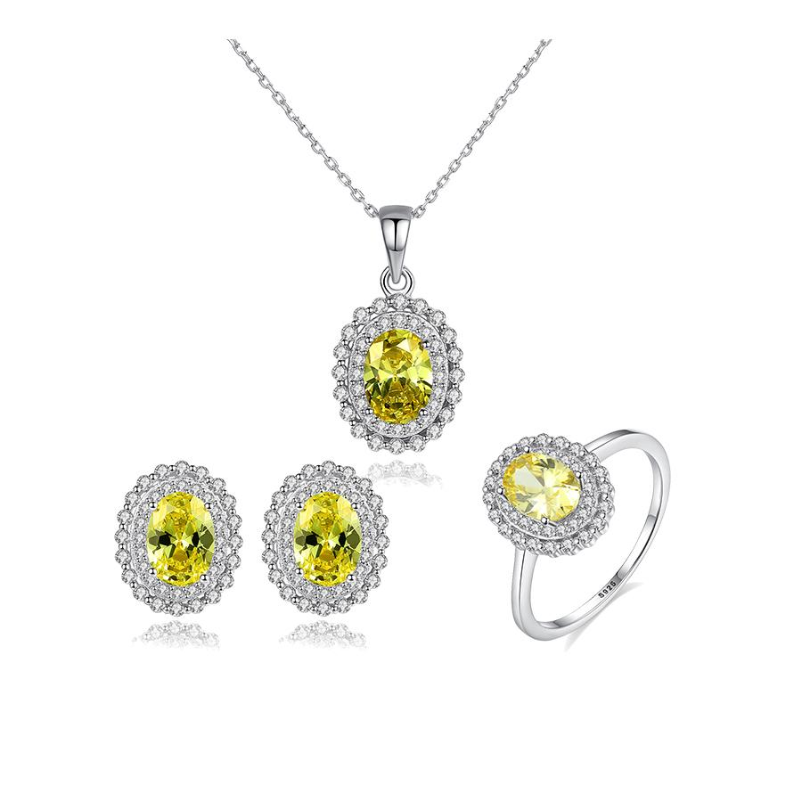 [ VOUCHER LIVESTREAM 30% 10H 15-17/8 ] Bộ Trang Sức Bạc Nữ Đính Đá Xi Vàng Trắng Cao Cấp, (Bạc Thật Không Rỉ), Combo Nữ Trang Bạc 3 Món Cao Cấp - BNT615 - Bảo Ngọc Jewelry