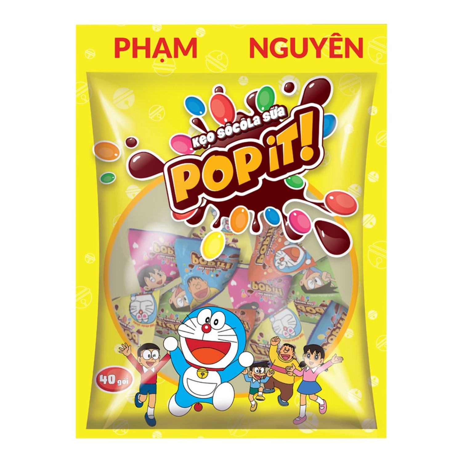 [RẺ VÔ ĐỊCH] CHÍNH HÃNG Kẹo Sô cô la Sữa Popit Doraemon 240gr