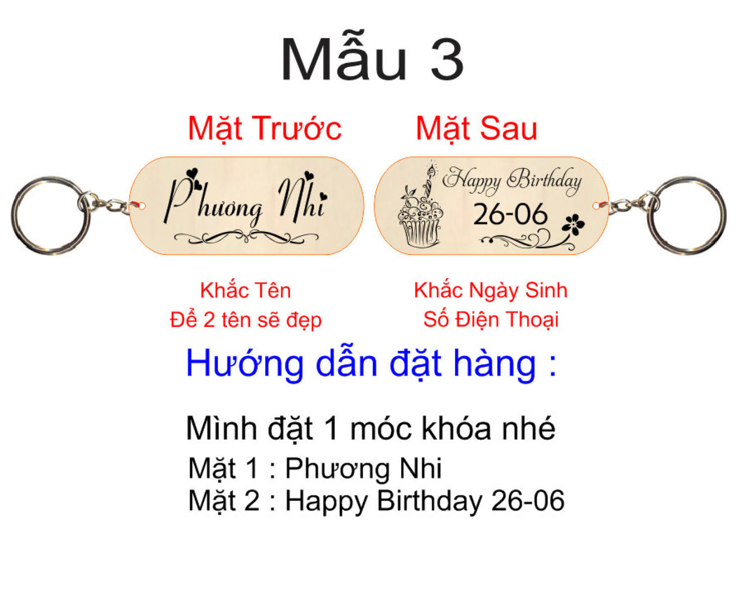 [HCM]Móc khóa khắc, cắt tên theo yêu cầu