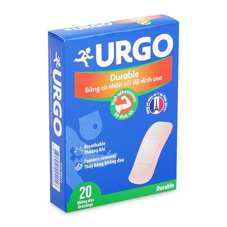 [HCM]BĂNG CÁ NHÂN URGO VẢI ĐỘ DÍNH CAO 120 miếng