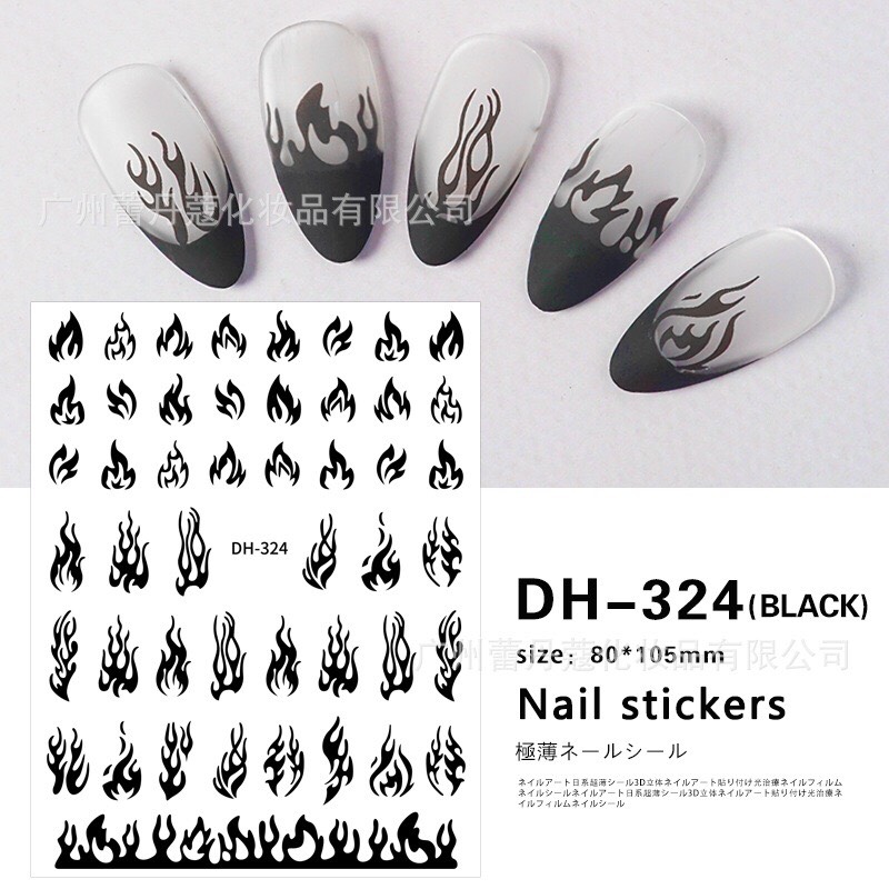 STICKER DÁN MÓNG HÌNH NGỌN LỬA